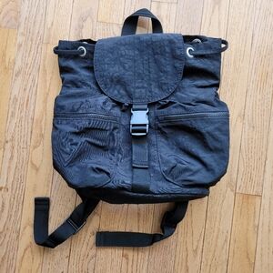 BAGGU Small Sport Backpack Drawstring Black
